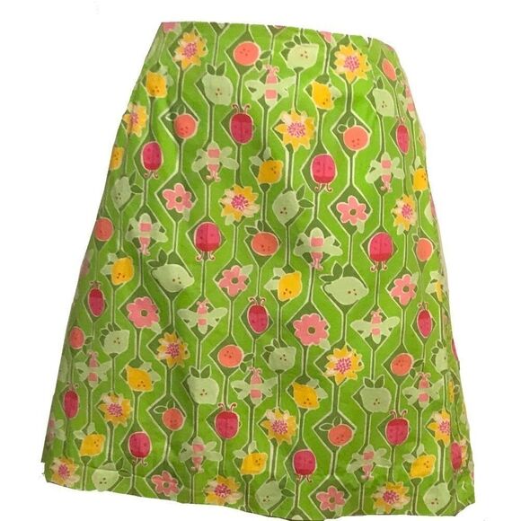 Lilly Pulitzer A Maze Ing Ladybugs Florals A Line Skirt 12 - Picture 8 of 8